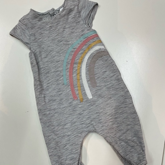 Rainbow short sleeve jumpsuit. - Picture 2 of 2